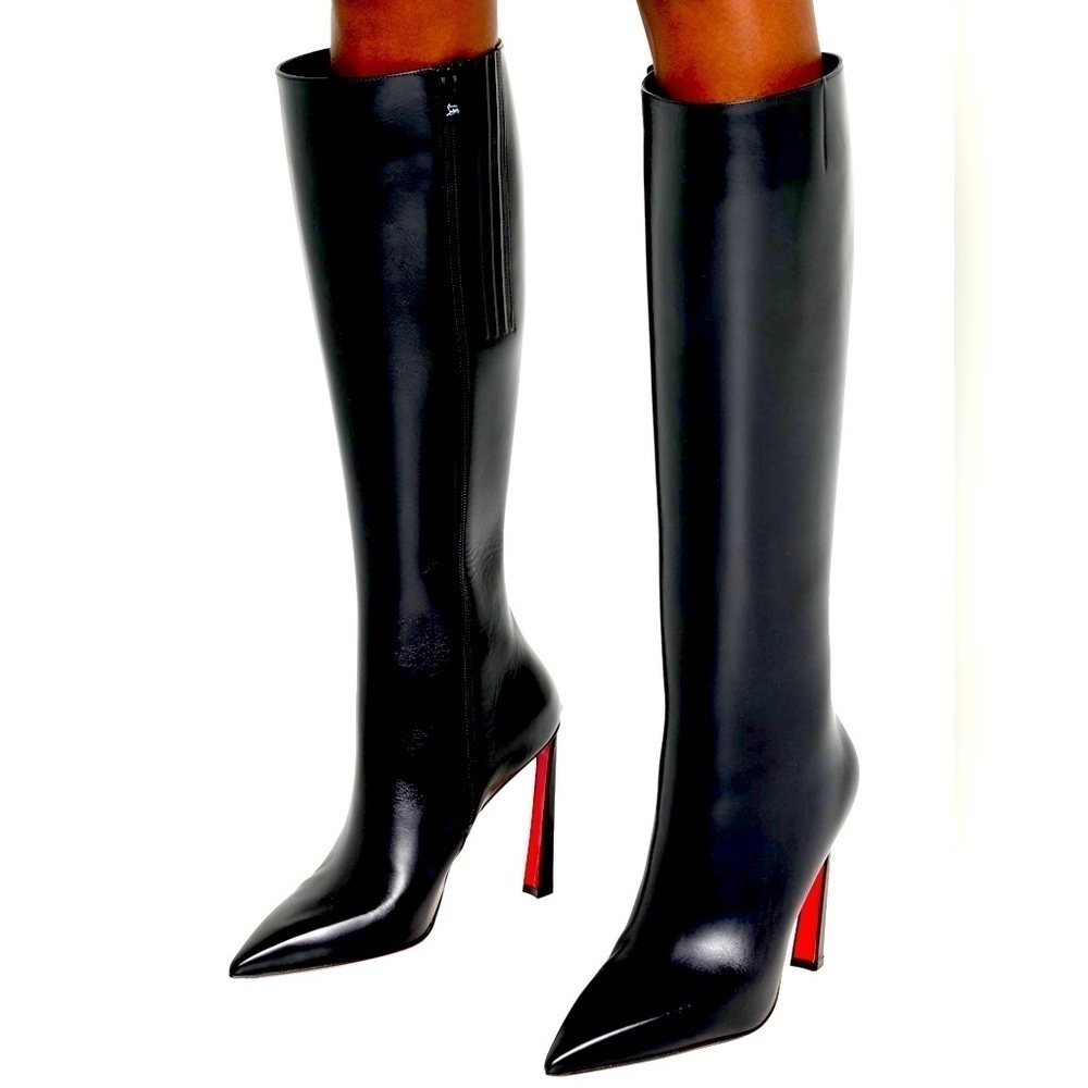 Christian Louboutin Condora Boota 85mm knee high boots black calf leather EU37.5